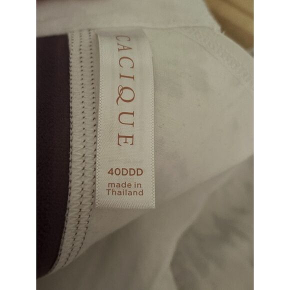 CACIQUE FLORAL PRINT UNLINED WIRE FREE FULL COVERAGE EVERYDAY ADJUSTABLE BRA - Picture 7 of 7